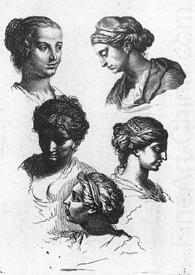 Gerard de Lairesse Five Female Heads china oil painting image